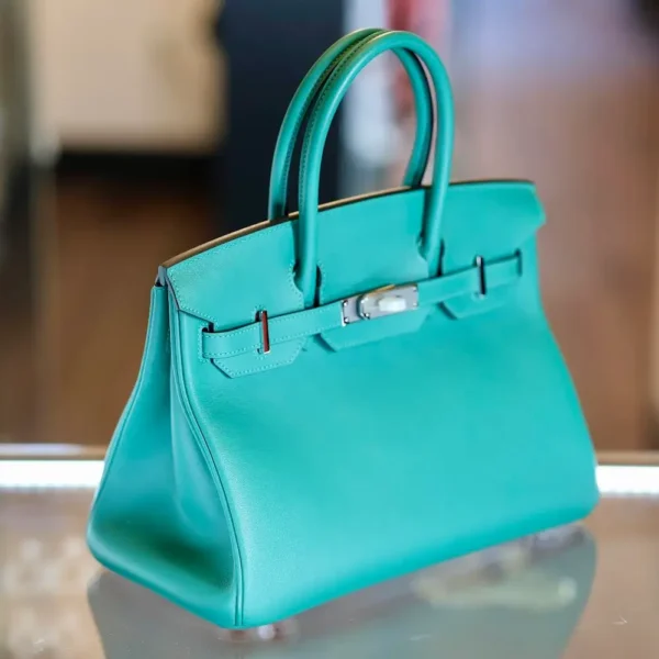Birkin 30 Verso Vert Vertigo Swift - Image 3