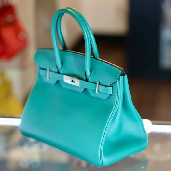 Birkin 30 Verso Vert Vertigo Swift - Image 4