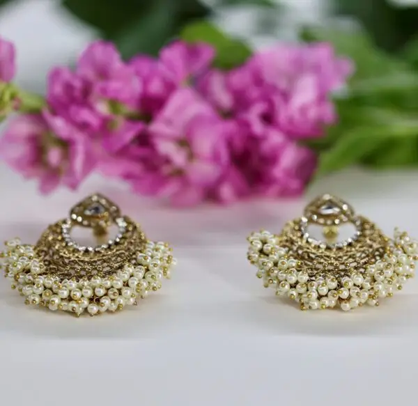 Dipti Moon Pearl Earrings - Image 2