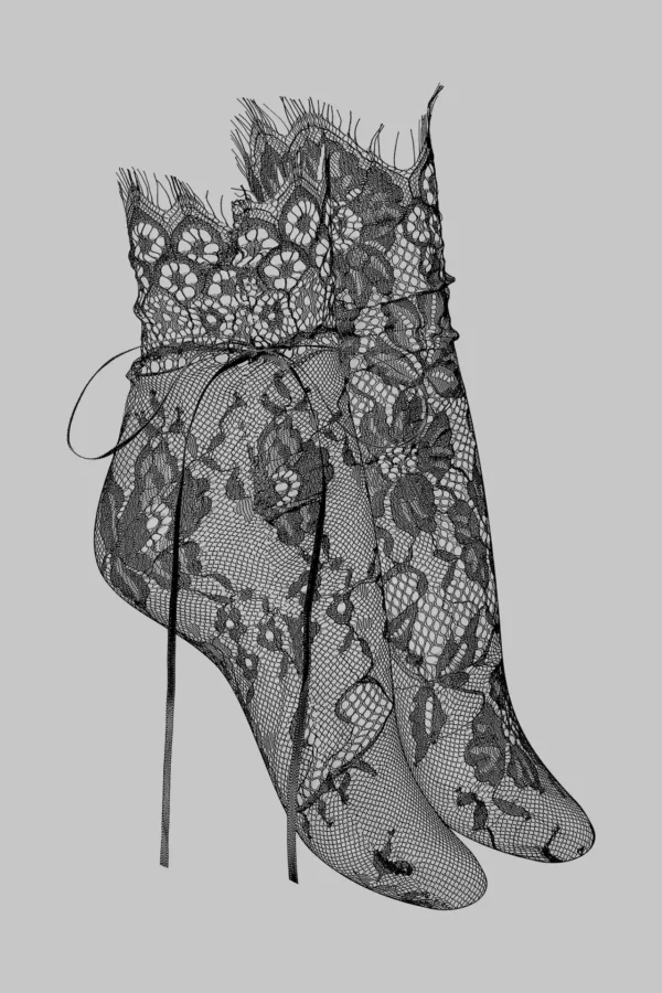 Les Coquetteries - Lace socks - Black - Image 2