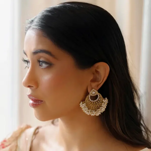Dipti Moon Pearl Earrings