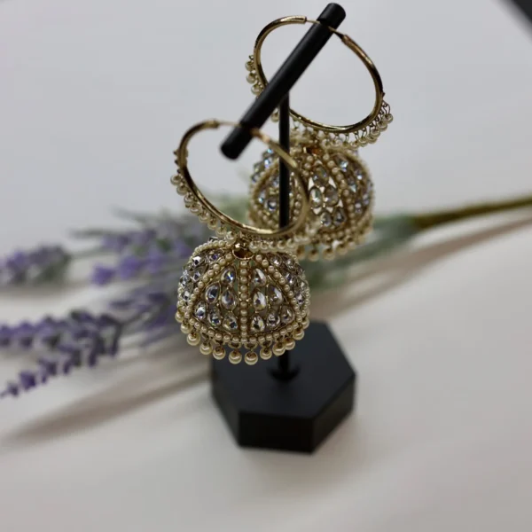 Rihan Drop Earring in Clear - Image 2