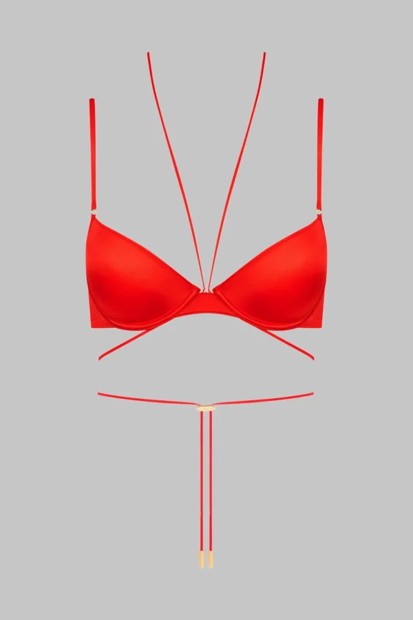 French Kiss - Wire Bra - Red - Image 4